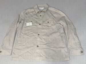 Collars & Co Mens Maverick Blazer Lt. Beige Linen Cotton Chore Jacket 2XL NWT